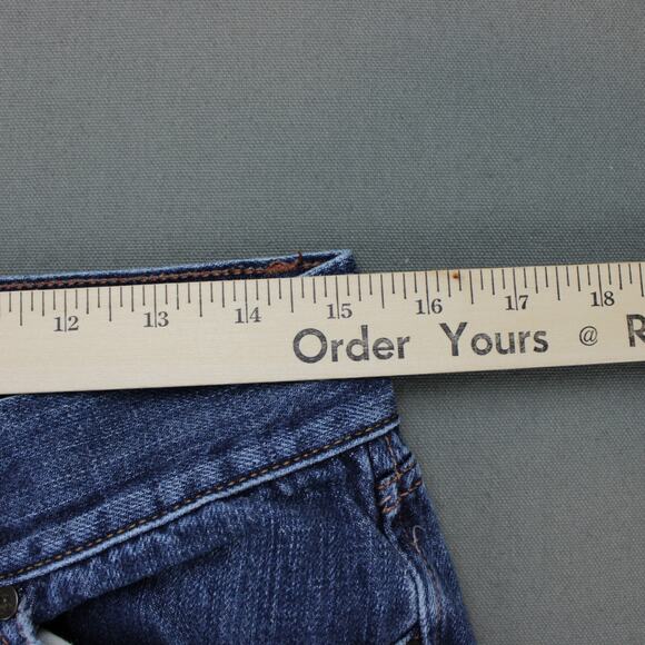 Abercrombie Fitch Jeans Womens 6 Faded Whiskered Medium Wash Flap Pocket Y2K - Picture 4 of 9